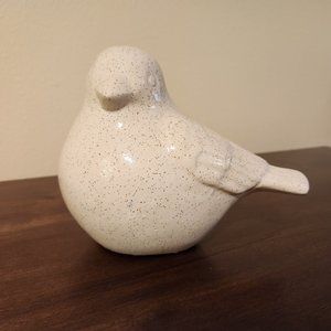 MInimalist Speckled Ceramic Bird Figurine- Modern Farmhouse Deor